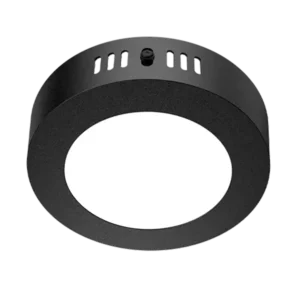 Panel plafon circular negro Macroled 6w ac85-265v frio 6000k