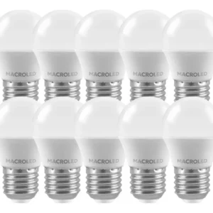 Lampara Bulbo Gota Macroled 6W AC180-240V Calido 3000K (Pack x10)