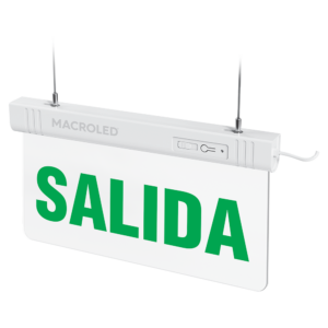Cartel De Salida De Emergencia LED Macroled Autónomo 3 Horas 6500K