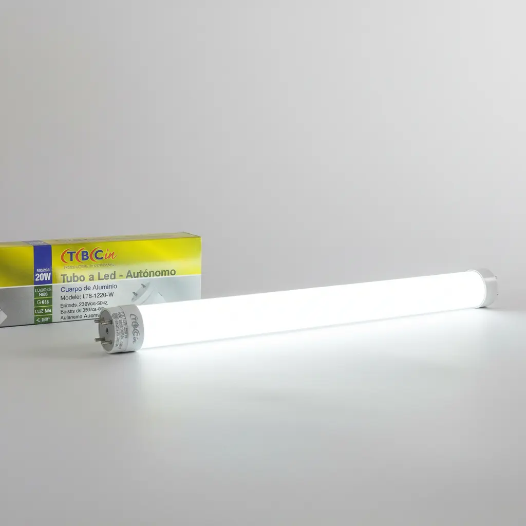 Tubo LED T8 Autónomo Emergencia 20W 1200mm Luz Día - Imagen 2