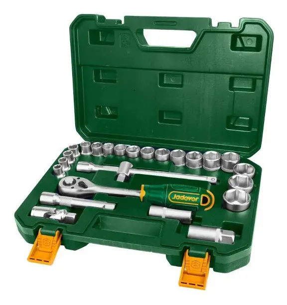 Juego de Tubos Jadever 1/2" 25 Piezas con Criquet y Maletín