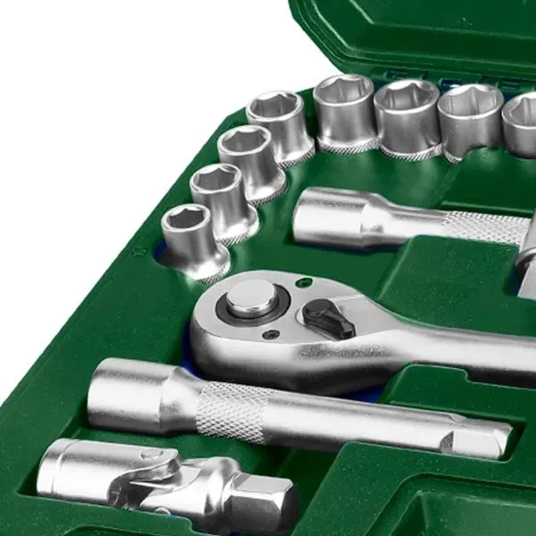 Juego de Tubos Jadever 1/2" 25 Piezas con Criquet y Maletín - Imagen 4