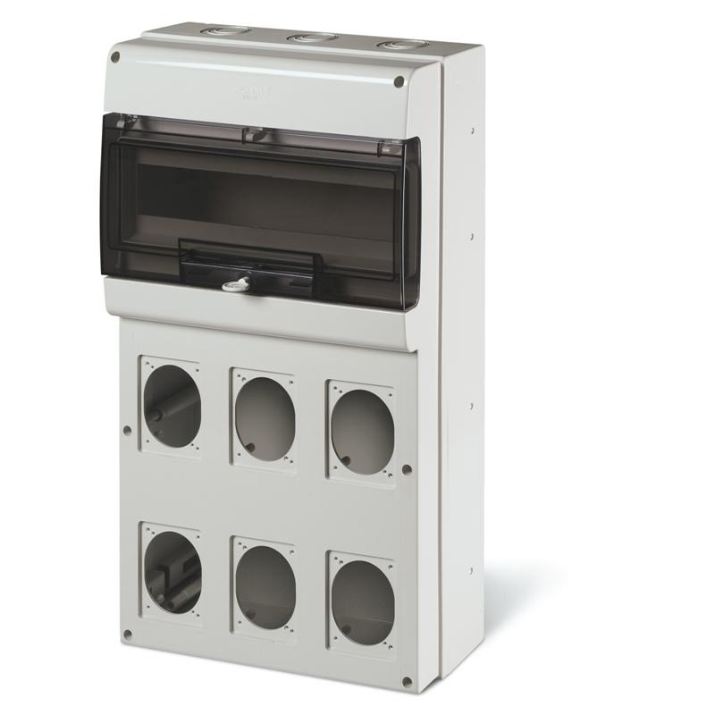 Cuadro de Distribución Scame Domino IP66 16 Módulos 328x550x140mm